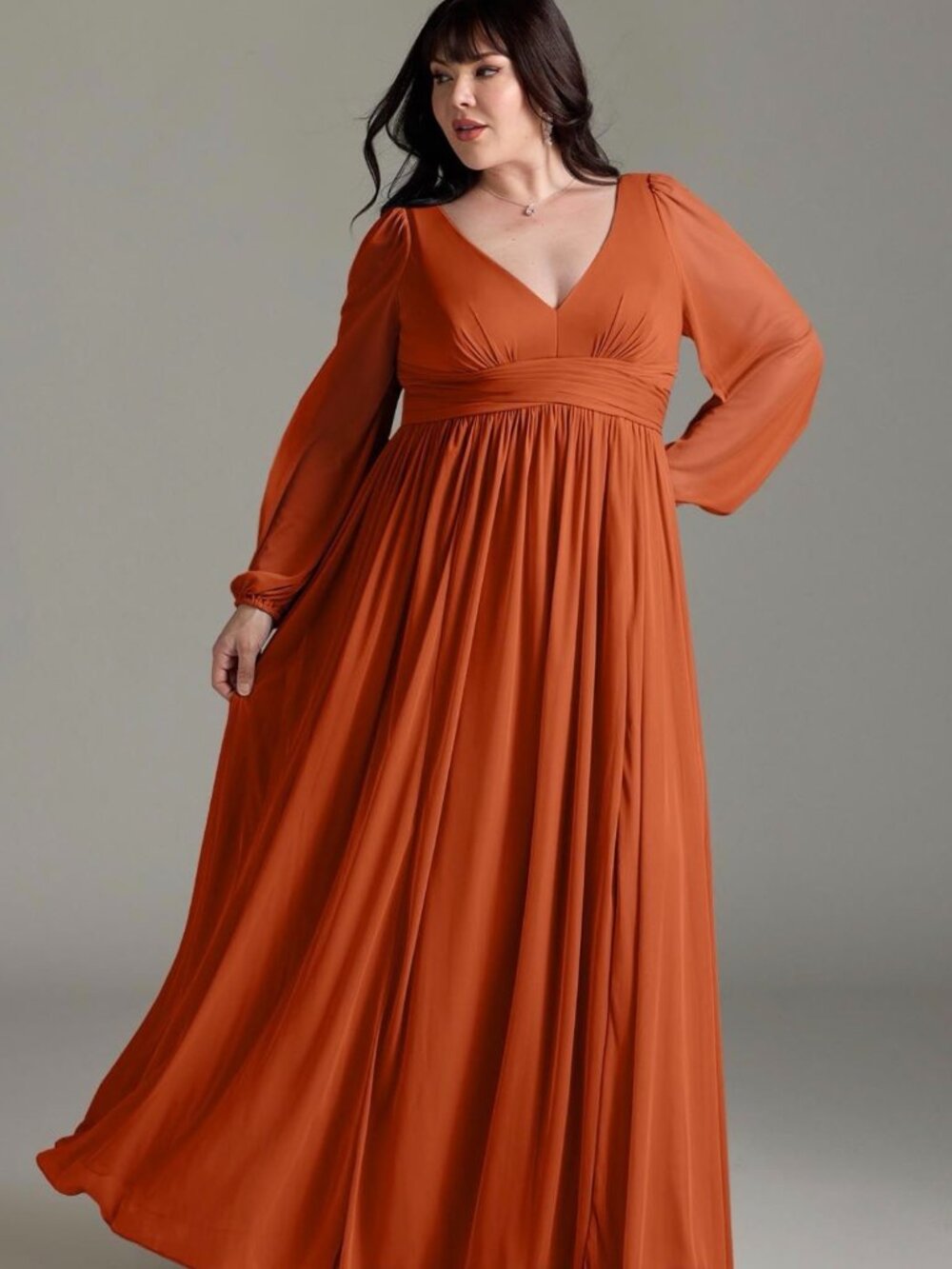 Burnt Orange Bridesmaid Dress